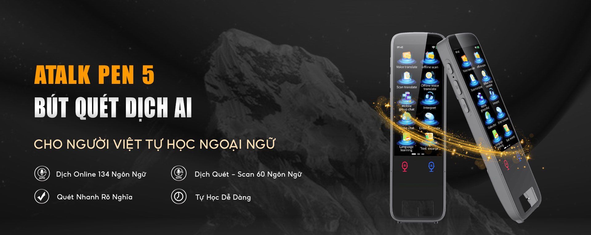 Bút Quét Dịch ATalk Pen 5 - Giúp Người Việt Tự Học Ngoại Ngữ