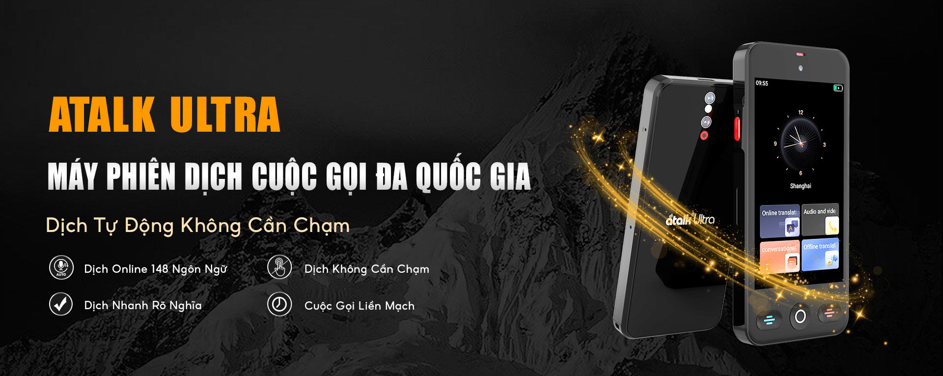 Máy Phiên Dịch ATalk Ultra - Dịch Cuộc Gọi Đa Quốc Gia