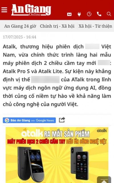ATalk Ra Mắt Sản Phẩm Máy Phiên Dịch Cầm Tay Mới: ATalk Pro S Và ATalk Lite