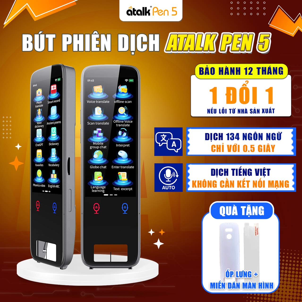 Bút Thông Minh ATalk Pen 5 - Tăng Tốc Học Ngoại Ngữ Gấp 5 Lần