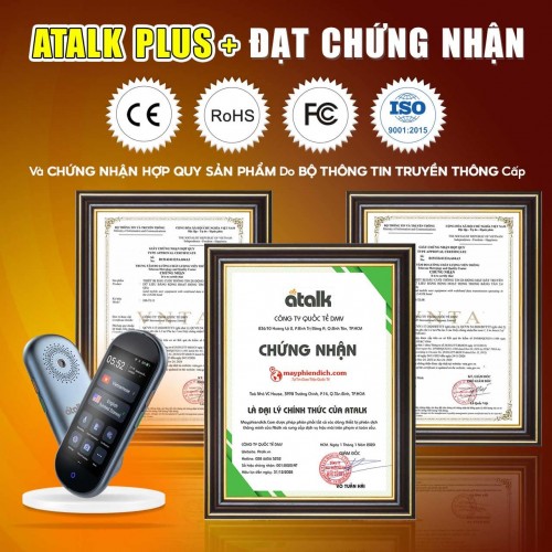 ATalk Plus+ Đạt Được Các Chứng Nhận