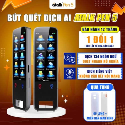 Bút Quét Dịch ATalk Pen 5 | Dịch 134+ Ngôn Ngữ RÕ NGHĨA