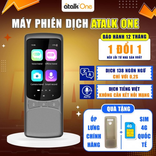 Máy Phiên Dịch ATalk One |  Dịch OFFLINE Tiếng Việt Không Cần Mạng